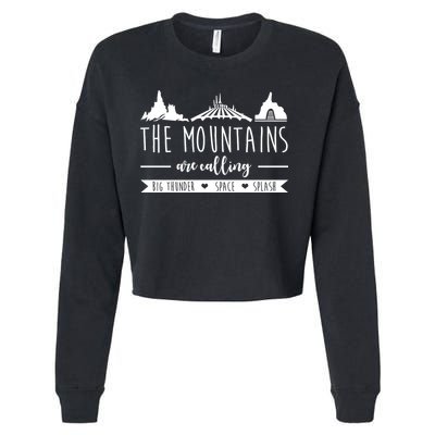 The Mountains Are Calling Big Thunder Space Splash Cropped Pullover Crew