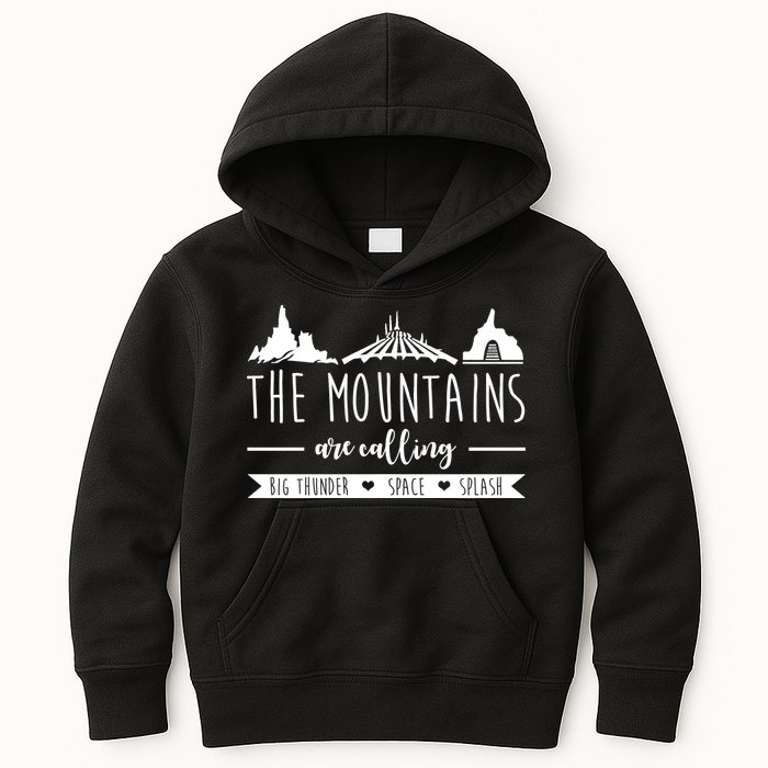 The Mountains Are Calling Big Thunder Space Splash Kids Hoodie