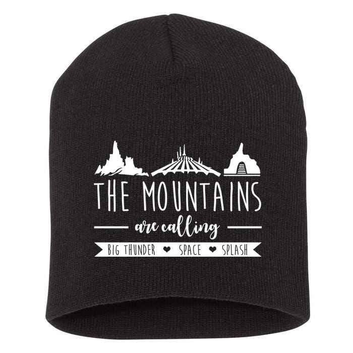 The Mountains Are Calling Big Thunder Space Splash Short Acrylic Beanie
