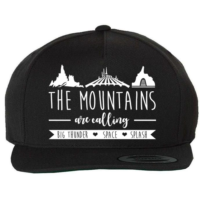 The Mountains Are Calling Big Thunder Space Splash Wool Snapback Cap