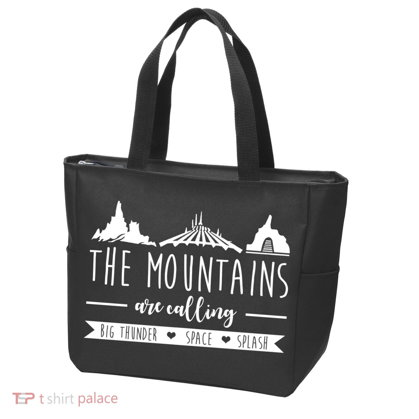 The Mountains Are Calling Big Thunder Space Splash Zip Tote Bag
