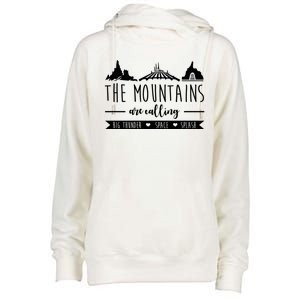 The Mountains Are Calling Big Thunder Space Splash Womens Funnel Neck Pullover Hood