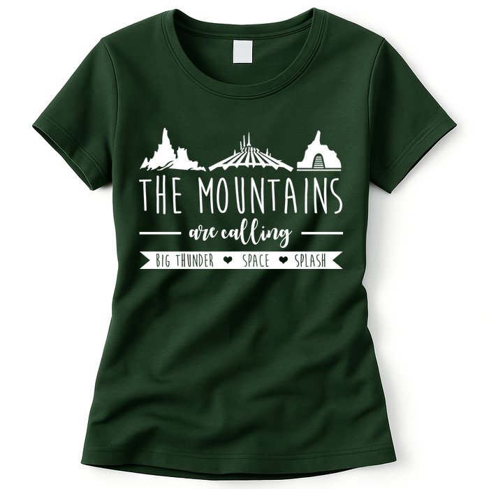 The Mountains Are Calling Big Thunder Space Splash Womens T-Shirt