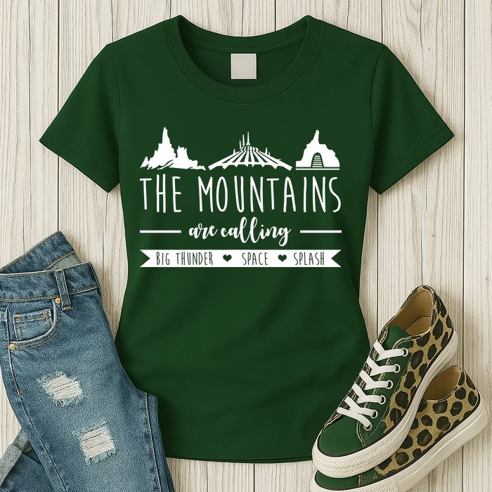 The Mountains Are Calling Big Thunder Space Splash Womens T-Shirt