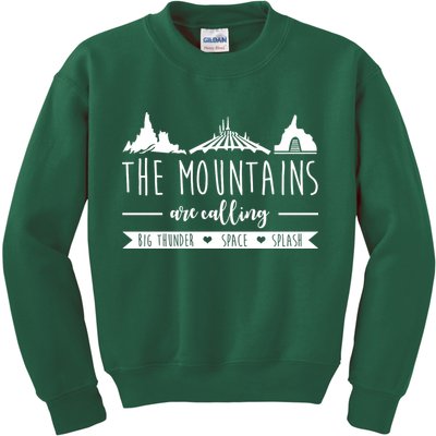 The Mountains Are Calling Big Thunder Space Splash Kids Sweatshirt