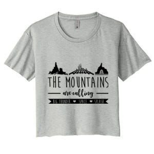 The Mountains Are Calling Big Thunder Space Splash Women's Crop Top Tee