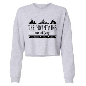 The Mountains Are Calling Big Thunder Space Splash Cropped Pullover Crew