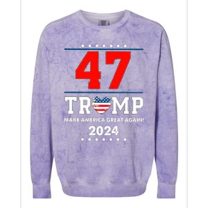 Trump Make American Again Colorblast Crewneck Sweatshirt