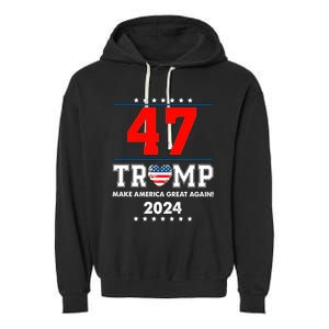 Trump Make American Again Garment-Dyed Fleece Hoodie