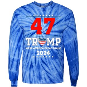 Trump Make American Again Tie-Dye Long Sleeve Shirt