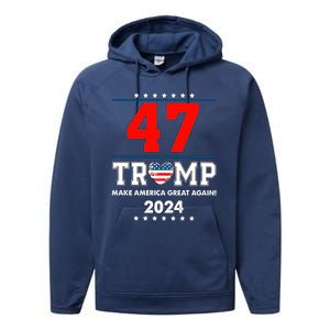 Trump Make American Again Performance Fleece Hoodie