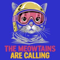 The Meowtains Are Calling Funny Cat Skiing Design  Hoodie