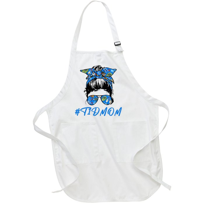 T1D Mom  A T1D Proud Mom For Diabetes Awareness  Full-Length Apron With Pockets