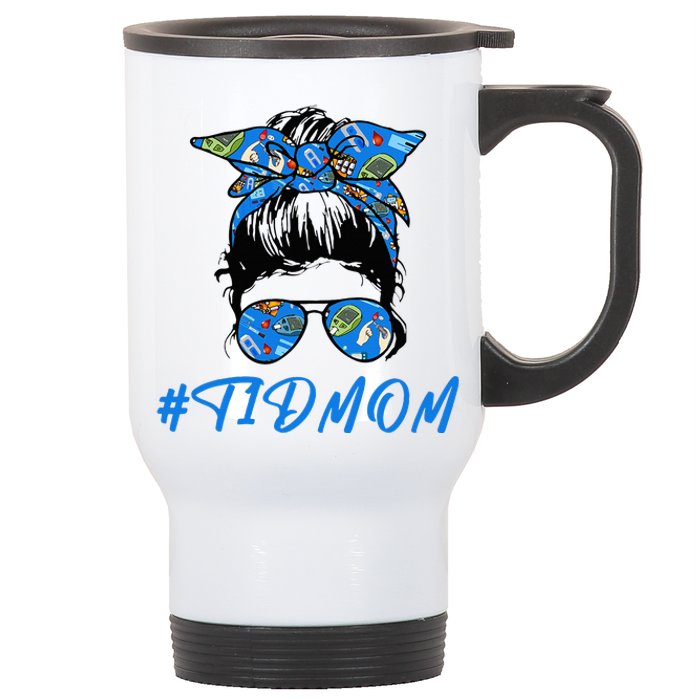 T1D Mom  A T1D Proud Mom For Diabetes Awareness  Stainless Steel Travel Mug