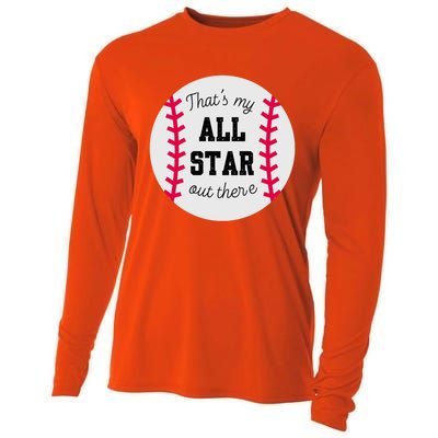 ThatS My All Star Baseball Cool Gift For Moms On Game Day Gift Cooling Performance Long Sleeve Crew