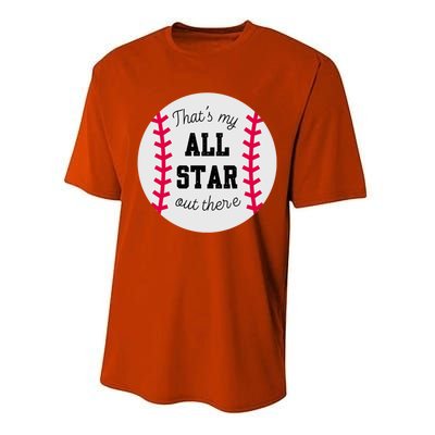 ThatS My All Star Baseball Cool Gift For Moms On Game Day Gift Performance Sprint T-Shirt