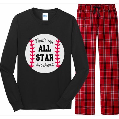 ThatS My All Star Baseball Cool Gift For Moms On Game Day Gift Long Sleeve Pajama Set