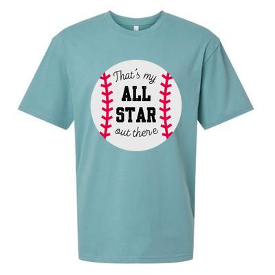 ThatS My All Star Baseball Cool Gift For Moms On Game Day Gift Sueded Cloud Jersey T-Shirt