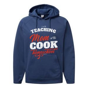 Teaching Mom At The Cook Homeschool Gift Mom Teacher Gift Performance Fleece Hoodie