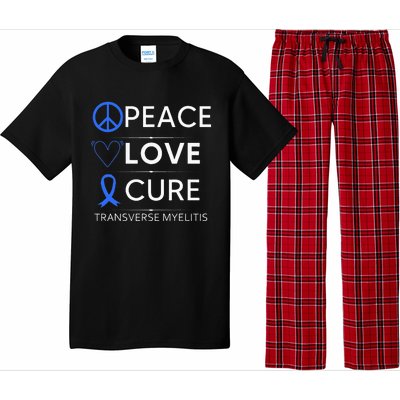 Transverse Myelitis Awareness Spine Warrior Blue Ribbon Pajama Set