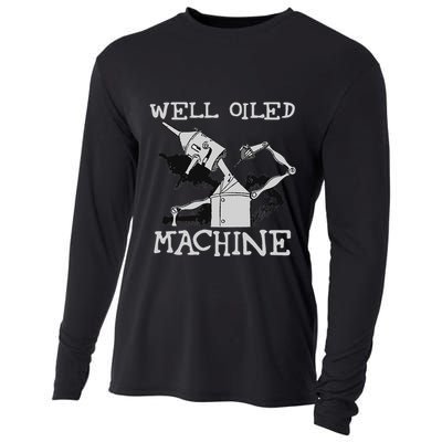 Tin Man Art Well Oiled Machine Retro Wizard Of Oz Cooling Performance Long Sleeve Crew