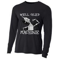 Tin Man Art Well Oiled Machine Retro Wizard Of Oz Cooling Performance Long Sleeve Crew