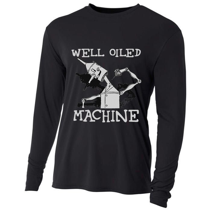 Tin Man Art Well Oiled Machine Retro Wizard Of Oz Cooling Performance Long Sleeve Crew