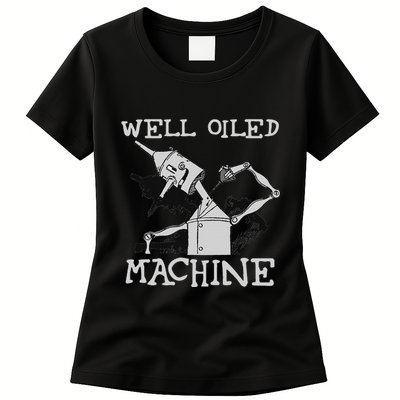 Tin Man Art Well Oiled Machine Retro Wizard Of Oz Womens T-Shirt