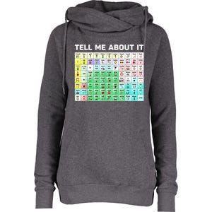 Tell Me About It Speech Language Pathology AAC Sped Teacher Womens Funnel Neck Pullover Hood