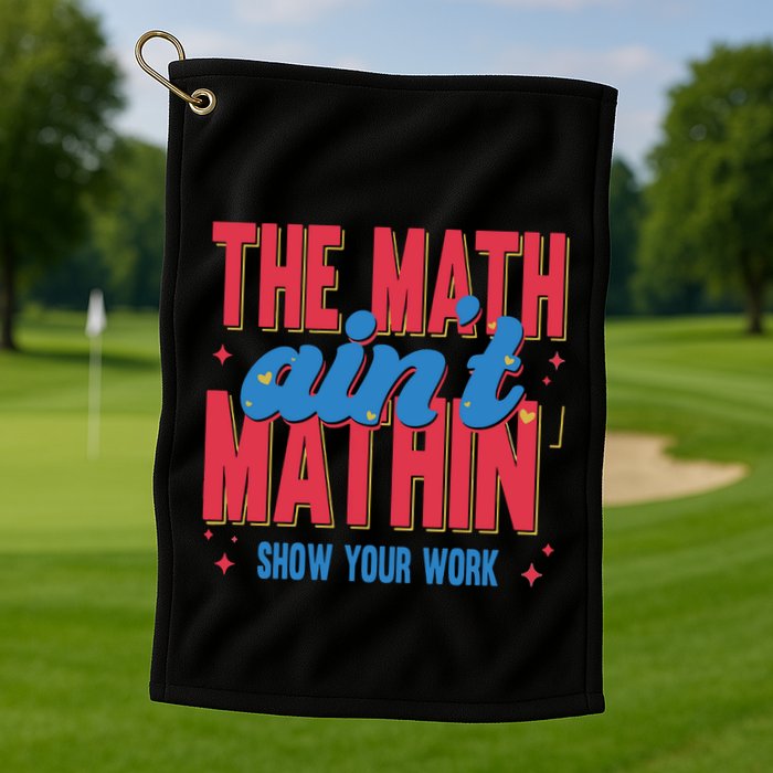 The Math Aint Mathin Meme Show Your Work Math Teacher Golf Towel