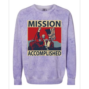 Trump Mission Accomplished Colorblast Crewneck Sweatshirt