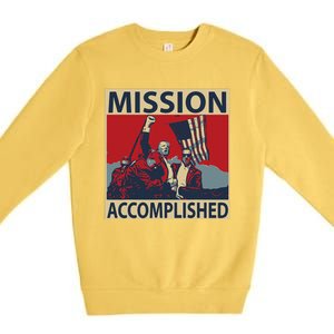 Trump Mission Accomplished Premium Crewneck Sweatshirt