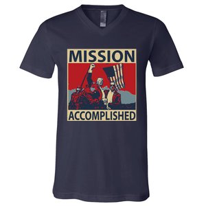 Trump Mission Accomplished V-Neck T-Shirt