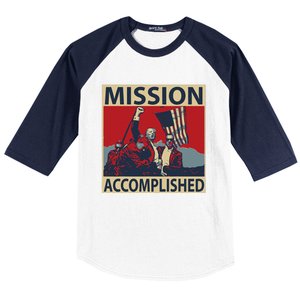 Trump Mission Accomplished Baseball Sleeve Shirt