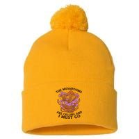 The Mushrooms Are Calling And I Must Go Funny Pom Pom 12in Knit Beanie