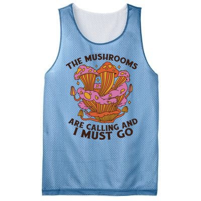 The Mushrooms Are Calling And I Must Go Funny Mesh Reversible Basketball Jersey Tank