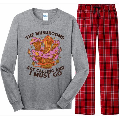 The Mushrooms Are Calling And I Must Go Funny Long Sleeve Pajama Set