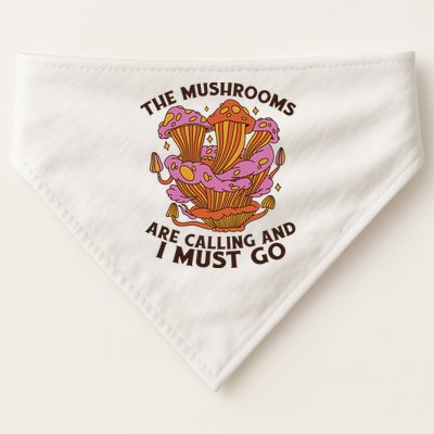 The Mushrooms Are Calling And I Must Go Funny USA-Made Doggie Bandana