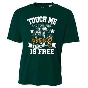 Touch Me And Your First Boxing Lesson Is Free Gym Boxer Cooling Performance Crew T-Shirt