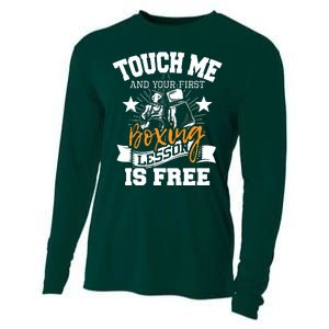 Touch Me And Your First Boxing Lesson Is Free Gym Boxer Cooling Performance Long Sleeve Crew