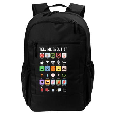 Tell Me About It Speech Language Pathology AAC Sped Teacher Daily Commute Backpack