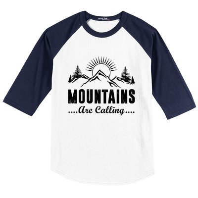 The Mountains Are Calling Funny Baseball Sleeve Shirt