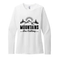 The Mountains Are Calling Funny Womens CVC Long Sleeve Shirt