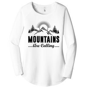 The Mountains Are Calling Funny Women's Perfect Tri Tunic Long Sleeve Shirt