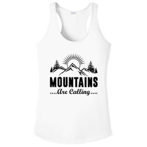 The Mountains Are Calling Funny Ladies PosiCharge Competitor Racerback Tank