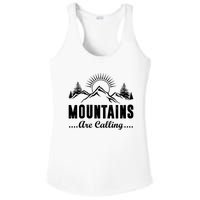 The Mountains Are Calling Funny Ladies PosiCharge Competitor Racerback Tank