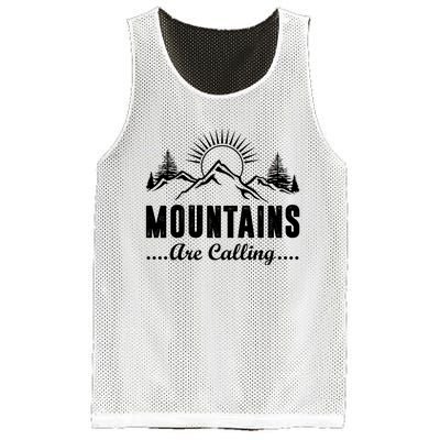 The Mountains Are Calling Funny Mesh Reversible Basketball Jersey Tank