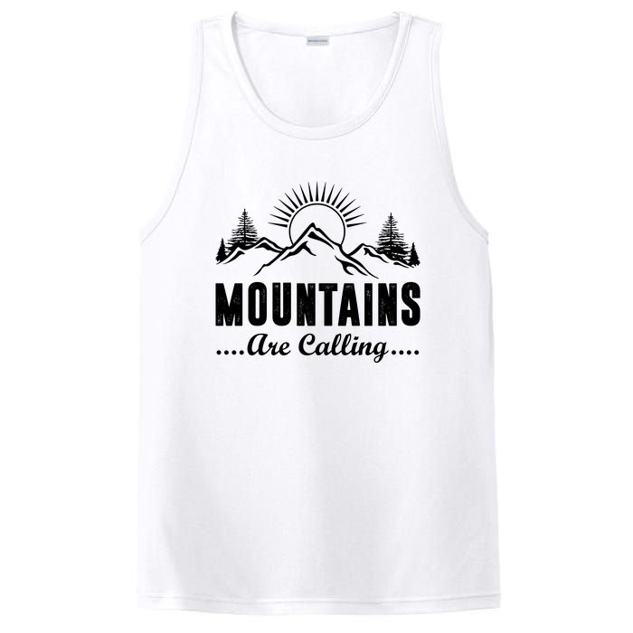 The Mountains Are Calling Funny PosiCharge Competitor Tank