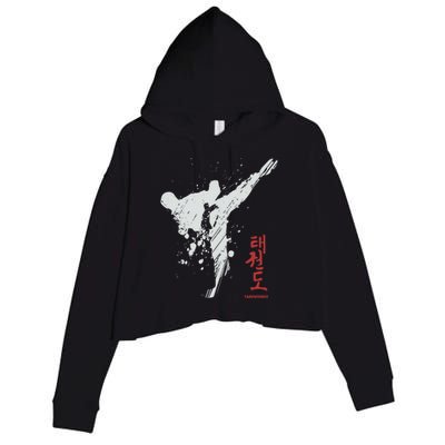 Taekwondo Martial Arts Tkd Gift Crop Fleece Hoodie