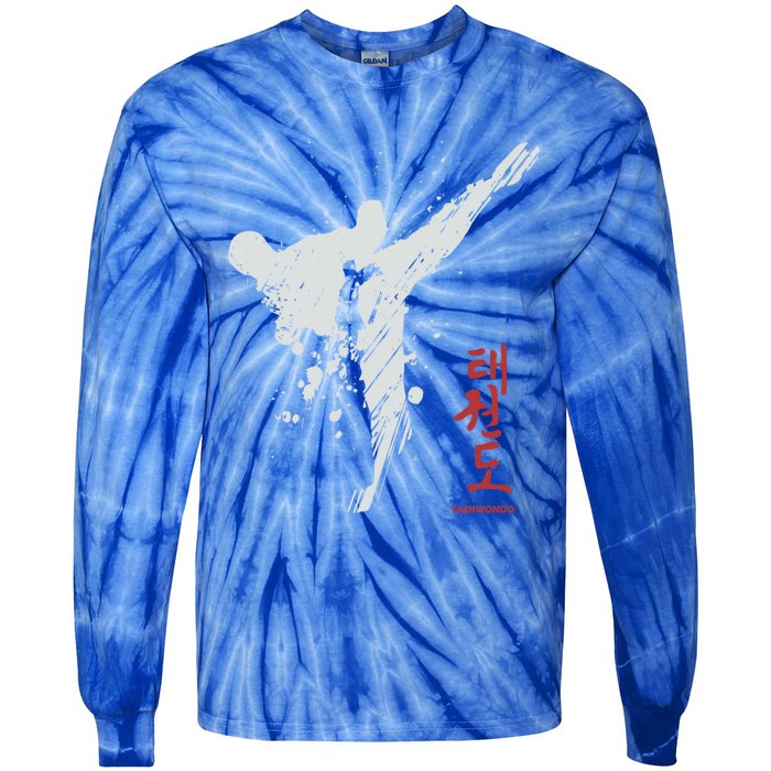 Taekwondo Martial Arts Tkd Gift Tie-Dye Long Sleeve Shirt